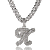 Jewelry Hip Hop Jala Letter Pendant Copper Inlaid Zircon Full Diamond Necklace Word Up Spectrum