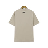 Fog Essentials T Shirts Spring Summer FOG Flocking Letter Crew Neck Short Sleeves