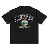 Unisex T Shirt Simple Loose Shoulder Short Sleeve