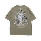 Men T-Shirt Cross Retro Loose All-Match