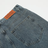 Men Jeans Five-Pointed Star Patch Gradient Color Loose Casual