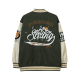 Women Jackets Retro College Style Embroidery Stitching Baseball Uniform Loose All-Match
