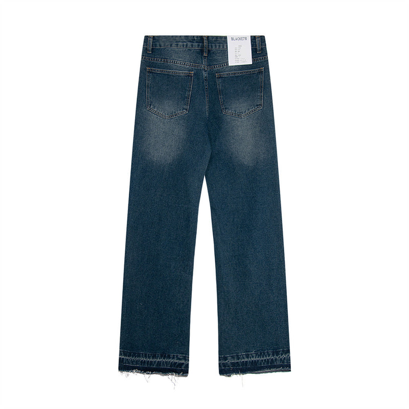 Men Jeans Loose Burrs All-Match