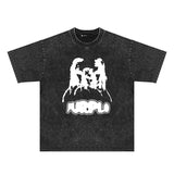 Purple Brand Distressed T Shirts Short Sleeve