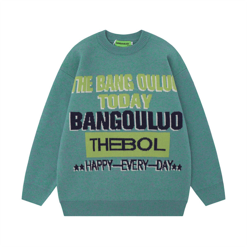 Men Sweater Hip Hop Letters Sweater