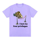 Funny I Lose My Liver Privileges Cursed Fish Meme