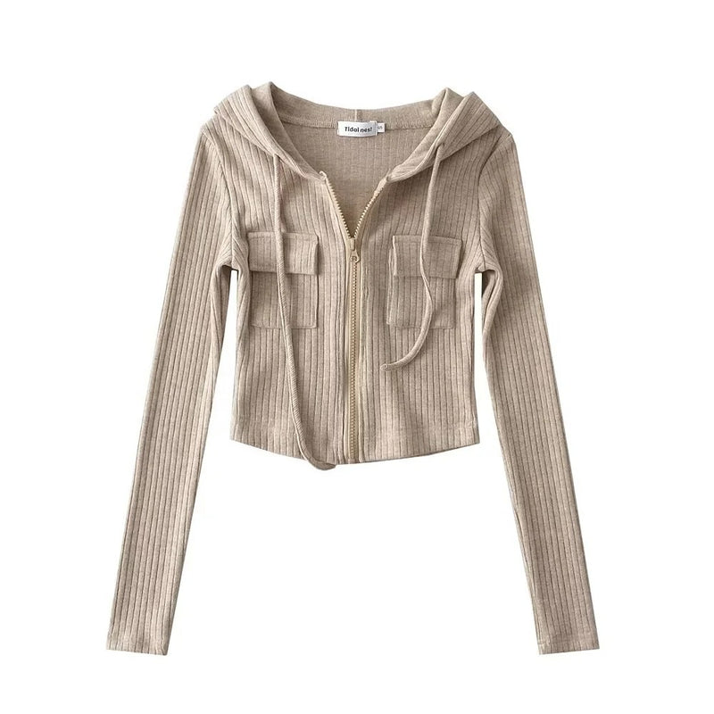 Women Hoodie Hot Girl Elastic Slim Thickened