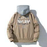 Mens Vintage Jackets Spring Baseball Suit Flight Suit Hooded Embroidered Jacket