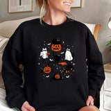 Cute Halloween Ghost Boo Cat Sweatshirt Halloween Cat Shirt