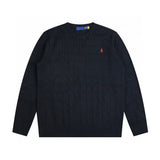 Ralph Lauren Knitted sweaters RL pony logo embroidered twist crew neck long-sleeved knitted sweater