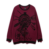 Women Sweater Ripped Knitted Sweater Idle Style
