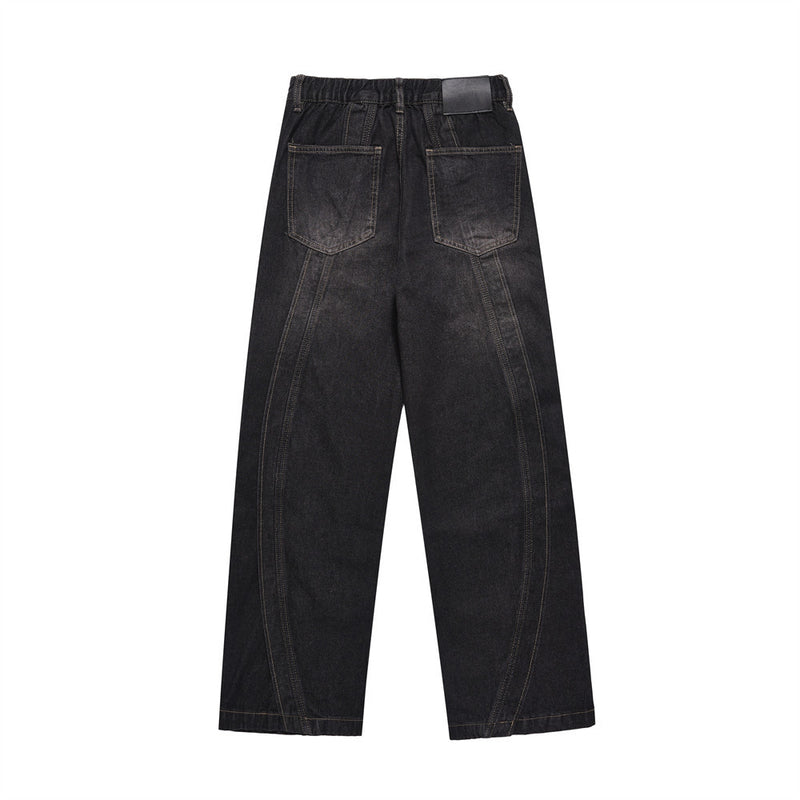 Men Jeans Trendy Fashion Stitching Distressed