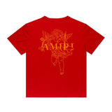 Amiri T Shirt Printed Casual Hip Hop round Neck Short Sleeve T-shirt