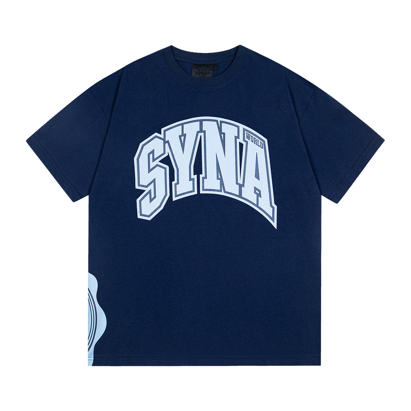 Synaworld T Shirts central cee Short Sleeve Classic Letter Print Loose Casual T-Shirt