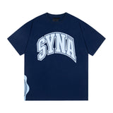 Synaworld T Shirts central cee Short Sleeve Classic Letter Print Loose Casual T-Shirt