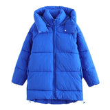 Women Cotton Coat Warm and Loose Fashion Casual Hooded Coat