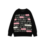 Women Sweater Knitted Couple Idle Style Pullover Sweater
