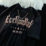 Men T Shirt Necklace Decoration Loose