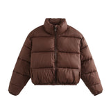Women Cotton Coat Fashion Stand Collar Coat