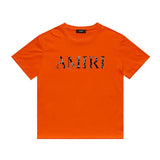 Amiri T Shirt Lettered Casual Hip Hop round Neck Short Sleeve T-shirt