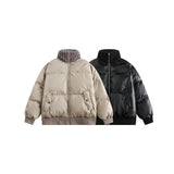 Unisex Coat Winter Cotton Dress Youth University Style Stand Collar