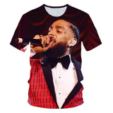 Nipsey Hussle T Shirts Rap Singer 3D Printing