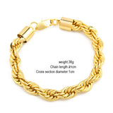 Bracelet Twist Chain Gold Plated Twist Bracelet Royalty