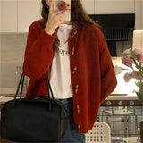 Women Knitted Cardigan Loose Slimming Elegant Knitwear