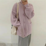 Women Knitted Cardigan Loose Thick Sweater