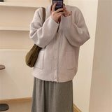 Women Knitted Cardigan Simple Casual Loose
