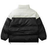 Men Cotton Mixed Jacket Coat Pattern Cotton Coat Jacket Men's Winter Loose Stitching Thickening