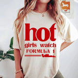 Hot Girls Letter Print Women Tshirt Short Sleeve Cot
