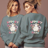 Spooky Mama Print Long Sleeve Hoodies Women Autumn Funny Hal