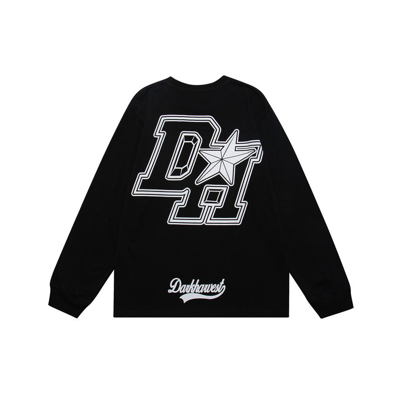 Men Long Sleeve T-Shirt Trendy Loose Casual