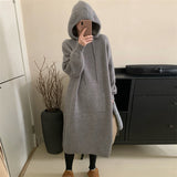 Women Pullover Sweater Knitted Dress Loose