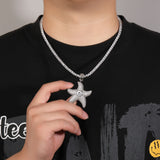 Jewelry with Diamonds Starfish Pendant Twist Chain Pentagram Angel Pieces Spectrum St. Valentine's