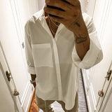 Fog Fear of God Essentials T Shirt Solid Color Loose Long Sleeves Shirt Men