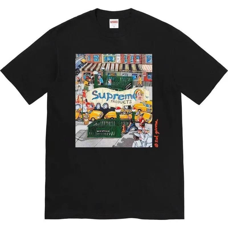 Summer New Men's T-shirt American Alphabet Print Short