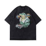 Men T-Shirt T Ghost Print Distressed Retro