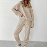 Women Co-Ords Polar Fleece Casual Loose Sweatshirt Sports