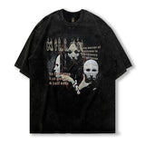 Men T-Shirt Retro Cute Kitten Print Loose