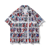 Short Sleeve Shirt Chinese Style Casual Loose Flower Shirt