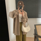 Women Knitted Cardigan Loose Temperament Long