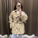 Women Trench Coat Mid-Length Trench Coat Casual Cardigan