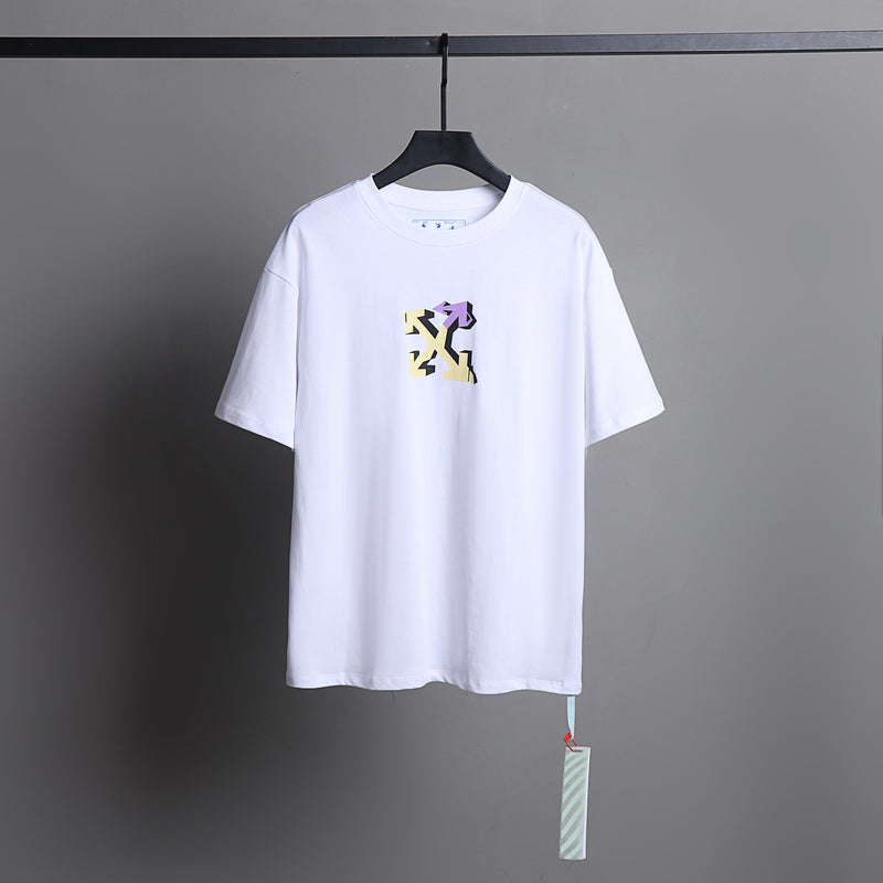 Ow T Shirts Gradient Arrow Men and Women Short Sleeve