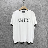 Amiri T Shirt Lettered Casual Hip Hop High Street round Neck Short Sleeve T-shirt