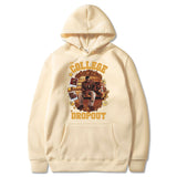 College Dropout Hoodie Kanye West Music Album Printed Sweats