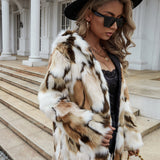 Women Fur Jacket Casual Fashionable Warm Plush Coat