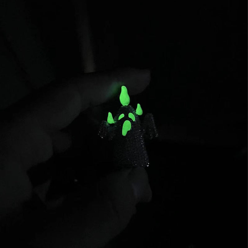 Jewelry Color Luminous Ghost Pendant Necklace Royalty Night light Jesus Pieces
