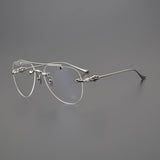 CHH Chrome Hearts Glasses Versatile Frameless Double Beam Ultra Light Toad Myopia Glasses Frame